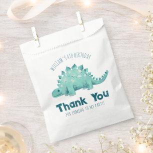 Bolsa De Papel Cumpleaños de niños Dinosaurio Stegosaurus Gracias