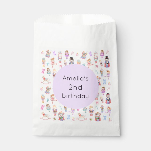 Bolsa De Papel Cumpleaños de Nutcracker (Anverso)