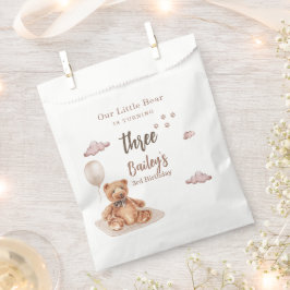 Bolsa De Papel Cumpleaños de Osito Pequeño para Cualquier Edad