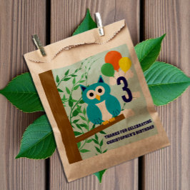 Bolsa De Papel Cumpleaños de Owl