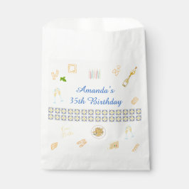 Bolsa De Papel Cumpleaños de Prosecco y Pasta