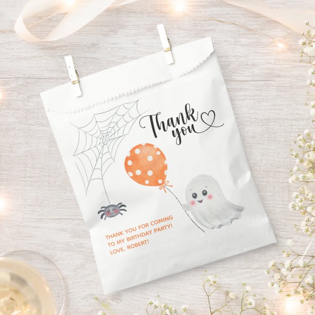 Bolsa De Papel Cumpleaños de Spooky One agradecimiento acuarela (Cortado)