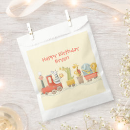 Bolsa De Papel Cumpleaños de tren de animales musicales