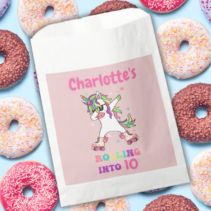 Bolsa De Papel Cumpleaños de Unicorn Dabbing Roller