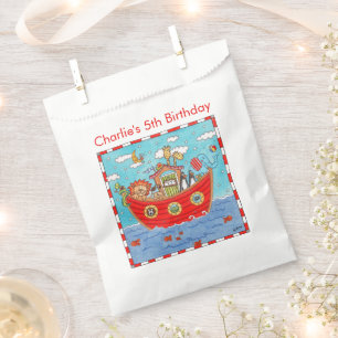 Bolsa De Papel Cumpleaños del Arca de Noé personalizado