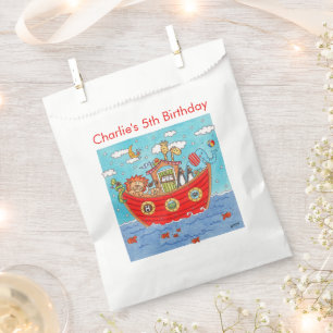 Bolsa De Papel Cumpleaños del Arca de Noé personalizado