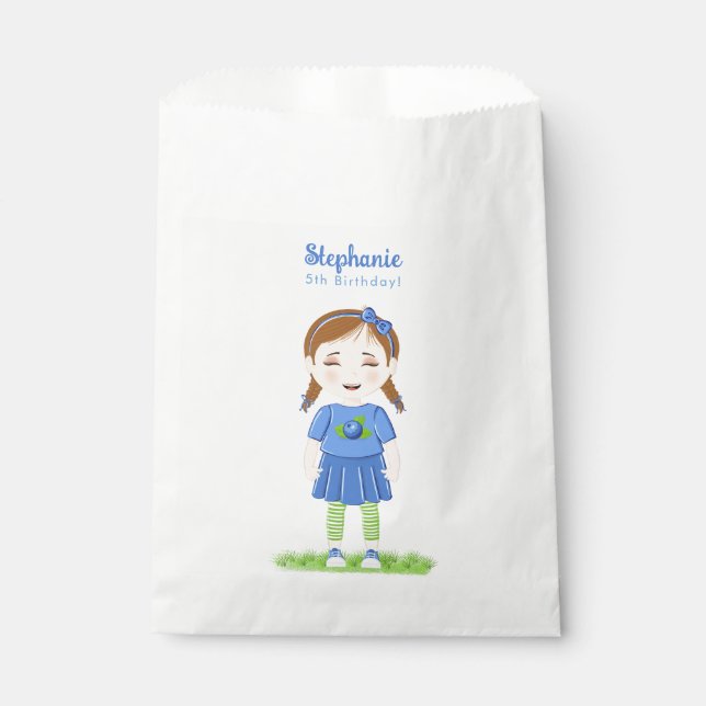 Bolsa De Papel Cumpleaños del Blueberry (Anverso)