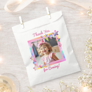 Bolsa De Papel Cumpleaños del Chica fotográfico personalizado