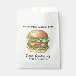Bolsa De Papel Cumpleaños del Fiesta de la hamburguesa acuática