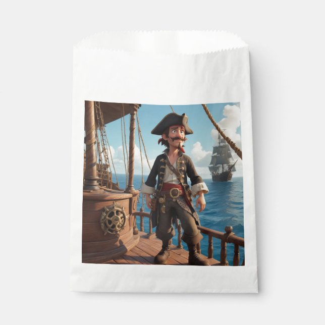 Bolsa De Papel Cumpleaños del Pirata (Anverso)