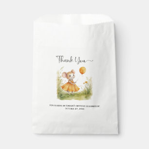 Bolsa De Papel Cumpleaños del ratón de la Niñita Whimsical