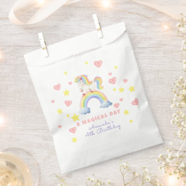Bolsa De Papel Cumpleaños Día Mágico Arcoíris Unicornio