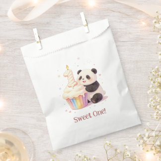 Bolsa De Papel Cumpleaños Dulce Panda Bebé 1 año