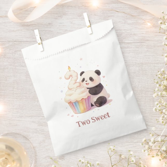 Bolsa De Papel Cumpleaños Dulce Panda Bebé 2 (Cortado)