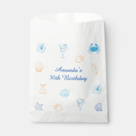 Bolsa De Papel Cumpleaños en el Club de Playa