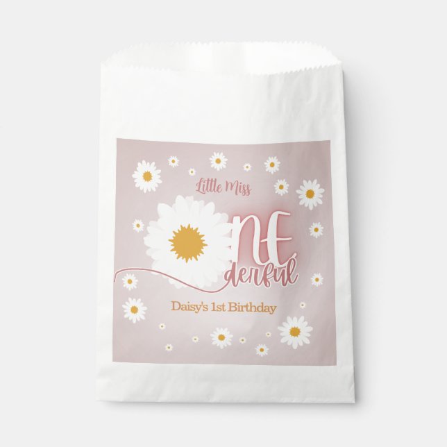 Bolsa De Papel Cumpleaños Little Miss Onederful 1st (Anverso)