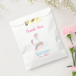Bolsa De Papel Cumpleaños mágico de Rainbow Unicorn