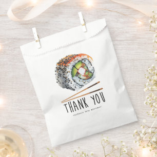 Bolsa De Papel Cumpleaños moderno y personalizado del sushi