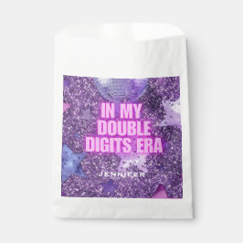 Bolsa De Papel Cumpleaños Morado de Moda en Mi Era de Doble Dígit