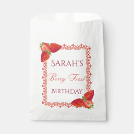 Bolsa De Papel Cumpleaños número uno de Red Lace Berry
