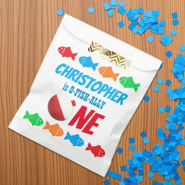 Bolsa De Papel Cumpleaños O-Fish-Ally Uno Pesca (Subido por el creador)