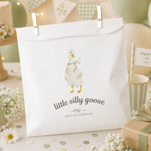 Bolsa De Papel Cumpleaños Pequeño Ganso Tonto Verde Salvia