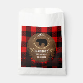 Bolsa De Papel Cumpleaños personalizado de Lumberjack
