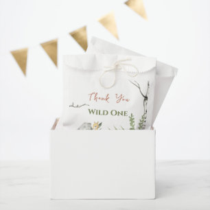 Bolsa De Papel Cumpleaños Salvaje Adorable Ciervo Bebé Acuarela M