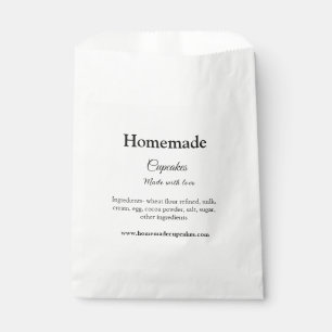 Bolsa De Papel Cupcakes caseros hechos con amor agregar texto sit