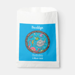 Bolsa De Papel Curiosas criaturas marinas bajo el agua dibujando