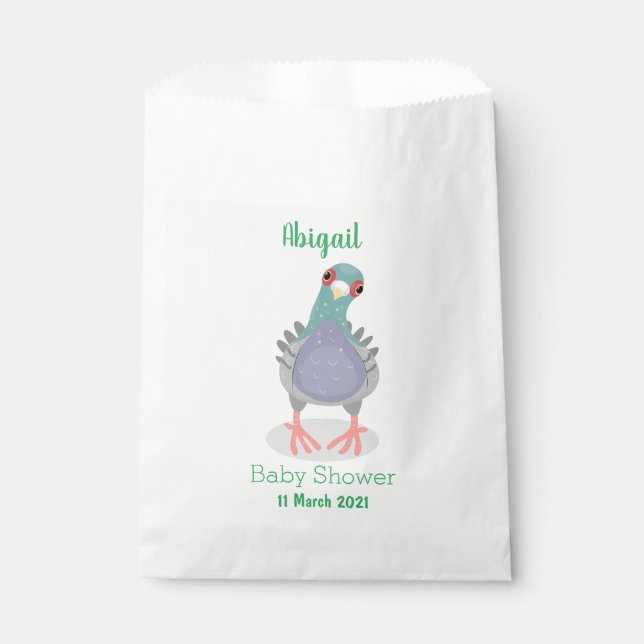 Bolsa De Papel Curioso ilustracion personalizado de palomas (Anverso)