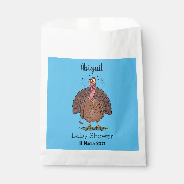Bolsa De Papel Curioso pavo de corral marrón con personalizado de (Anverso)