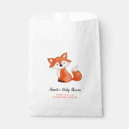 Bolsa De Papel Curte Baby Fox | Woodland Baby Shower Gracias