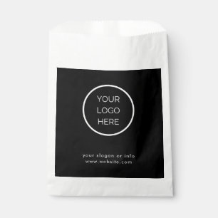 Bolsa De Papel Custom Corporate Business Logo Black Paper Favor B