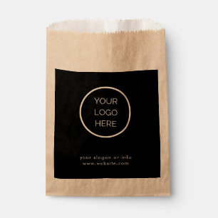 Bolsa De Papel Custom Corporate Business Logo Black Paper Favor B