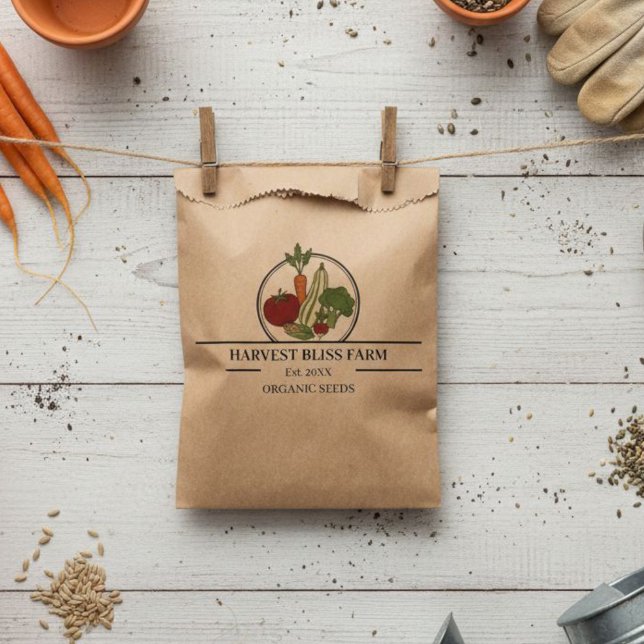 Bolsa De Papel Custom Kraft Seed Envelopes - Personalizable Farm  (Subido por el creador)