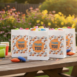 Bolsa De Papel Custom Sports Balls Birthday Thank You Favor Bags