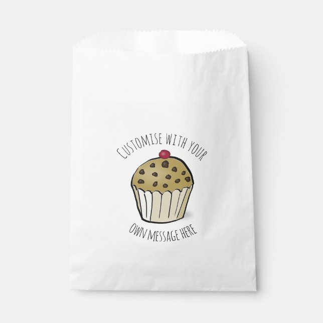 Bolsa De Papel Custom Text Cute Mini Muffin  (Anverso)