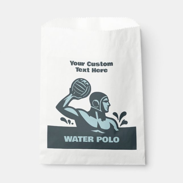 Bolsa De Papel Custom Text Water Polo (Anverso)