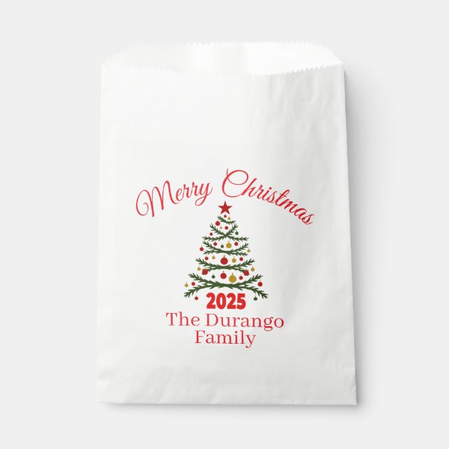 Bolsa De Papel Customisable Festive Xmas Tree Christmas Party  (Anverso)