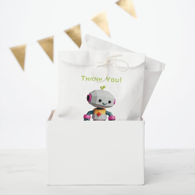 Bolsa De Papel Customizable Robot Kids (Fiesta)