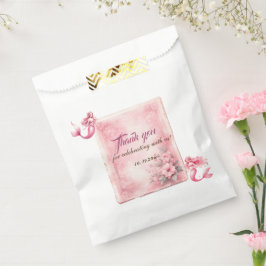 Bolsa De Papel Cuta color de agua rosa chicharrón castillo hada p