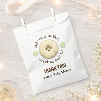 Bolsa De Papel Cuta como un Baby Shower de botón