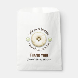 Bolsa De Papel Cuta como un Baby Shower de botón