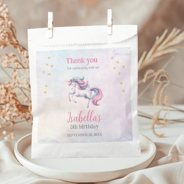 Bolsa De Papel Cuta de agua mágica unicornio (Subido por el creador)