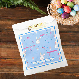 Bolsa De Papel Cuta Pegar Azul Color Azul Semana Santa Bunny Flor