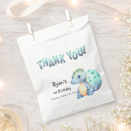 Bolsa De Papel Cute acuarela Bebé Dinosaurio Primer cumpleaños