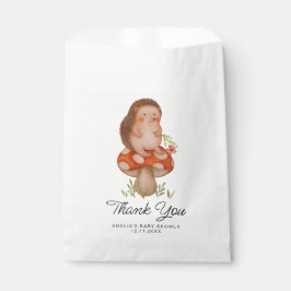 Bolsa De Papel Cute acuarela Hedgehog Baby Shower Gracias