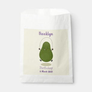 Bolsa De Papel Cute aguacate salto cuerda personalizado ilustraci