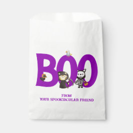 Bolsa De Papel Cute Animal Halloween Boo